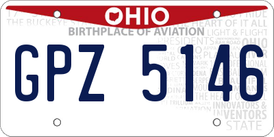 OH license plate GPZ5146