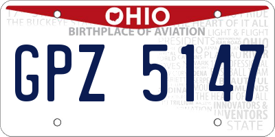 OH license plate GPZ5147