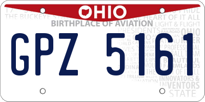 OH license plate GPZ5161