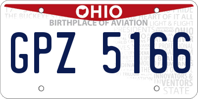 OH license plate GPZ5166