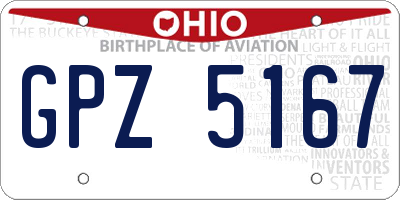 OH license plate GPZ5167