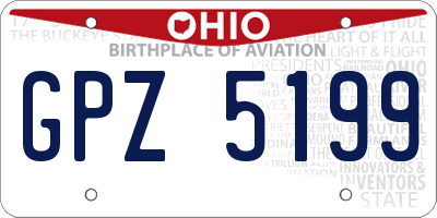 OH license plate GPZ5199
