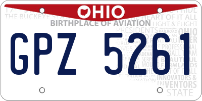 OH license plate GPZ5261