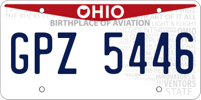 OH license plate GPZ5446