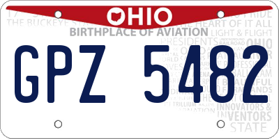 OH license plate GPZ5482