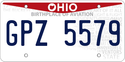 OH license plate GPZ5579