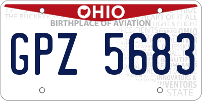 OH license plate GPZ5683