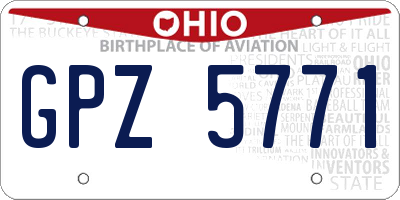 OH license plate GPZ5771