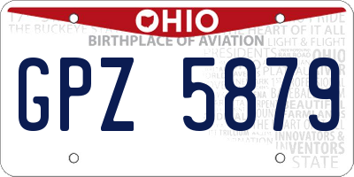 OH license plate GPZ5879