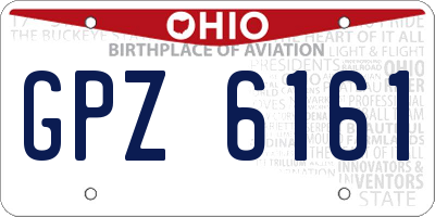 OH license plate GPZ6161