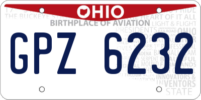 OH license plate GPZ6232