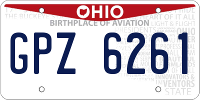OH license plate GPZ6261
