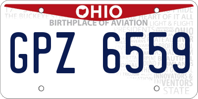 OH license plate GPZ6559