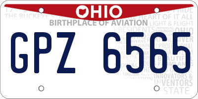 OH license plate GPZ6565