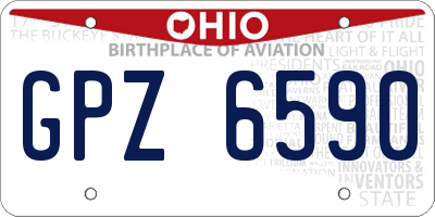 OH license plate GPZ6590