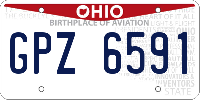OH license plate GPZ6591