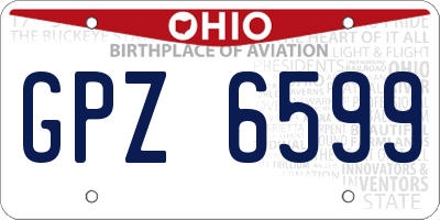 OH license plate GPZ6599