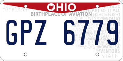 OH license plate GPZ6779