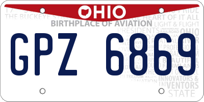 OH license plate GPZ6869
