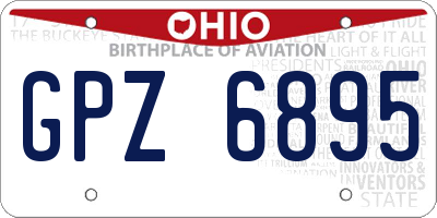 OH license plate GPZ6895