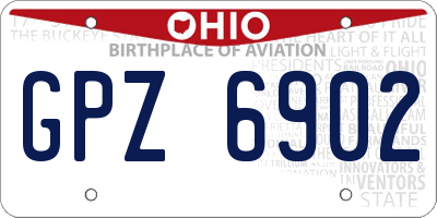 OH license plate GPZ6902