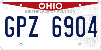 OH license plate GPZ6904