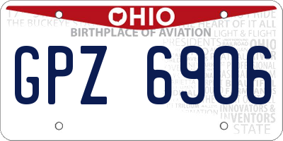 OH license plate GPZ6906