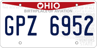 OH license plate GPZ6952