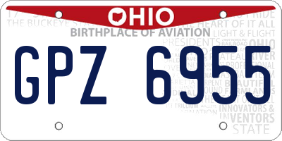 OH license plate GPZ6955
