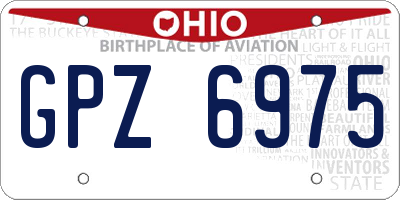 OH license plate GPZ6975