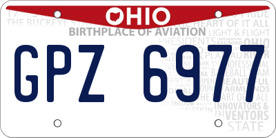 OH license plate GPZ6977
