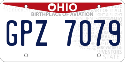 OH license plate GPZ7079