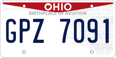 OH license plate GPZ7091