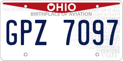 OH license plate GPZ7097