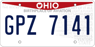 OH license plate GPZ7141