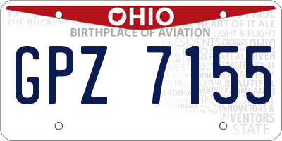 OH license plate GPZ7155