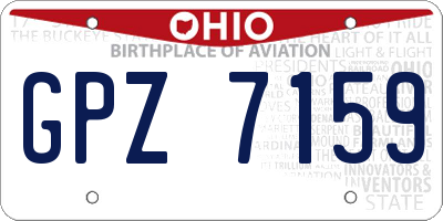 OH license plate GPZ7159