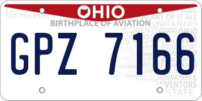 OH license plate GPZ7166