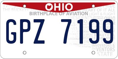 OH license plate GPZ7199
