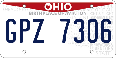 OH license plate GPZ7306