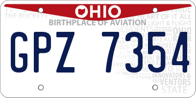 OH license plate GPZ7354