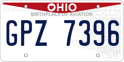 OH license plate GPZ7396