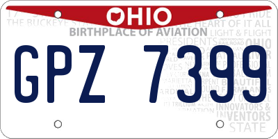 OH license plate GPZ7399