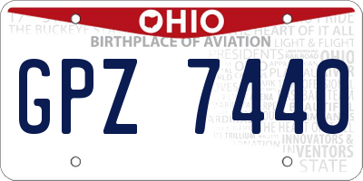 OH license plate GPZ7440