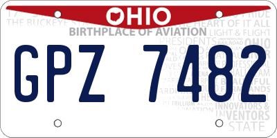 OH license plate GPZ7482