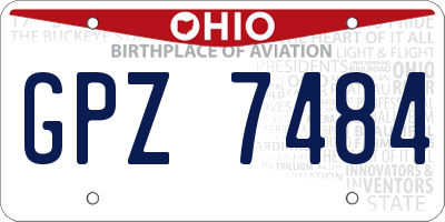 OH license plate GPZ7484