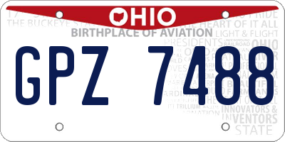OH license plate GPZ7488