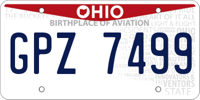 OH license plate GPZ7499