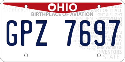 OH license plate GPZ7697