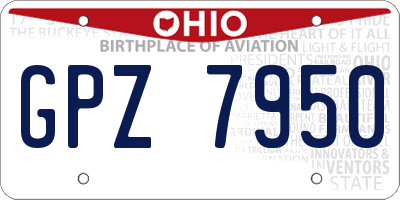 OH license plate GPZ7950